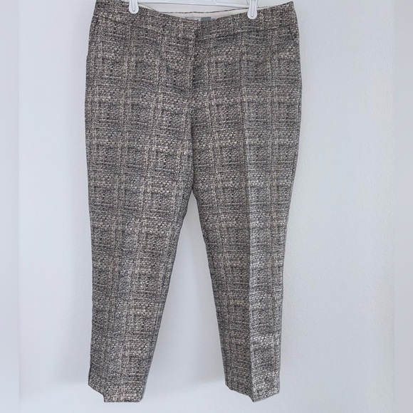 Boden Metalic Silver Bistro Crop Trouser - Picture 3 of 15